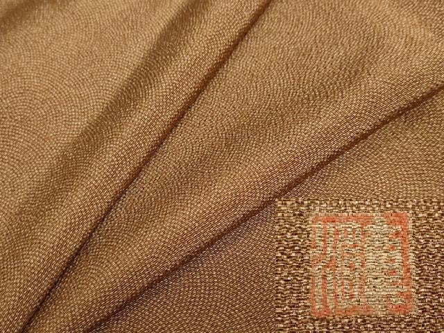 平和屋着物●江戸小紋 作家物 鮫小紋柄 鬼しぼ縮緬 正絹 逸品 DABD9362ud