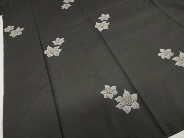 平和屋着物●本場大島紬 9マルキ 地空き 舞花文 正絹 逸品 DABD9398ud