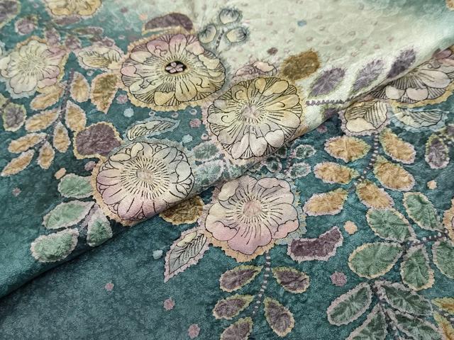 平和屋着物●訪問着 絞り 辻が花 暈し染め 正絹 逸品 DABD9410ud