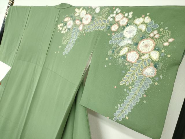 平和屋着物●訪問着 辻が花 暈し染め 正絹 逸品 DABD9411ud