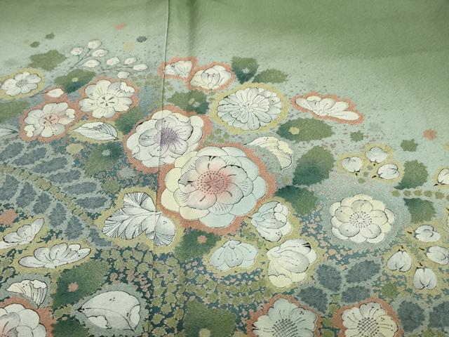 平和屋着物●訪問着 辻が花 暈し染め 正絹 逸品 DABD9411ud