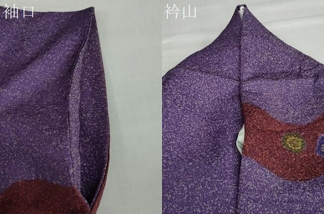 平和屋着物●訪問着 流水草花文 金彩 正絹 逸品 DABD9424ud
