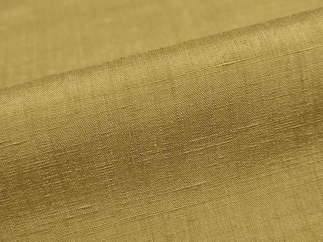 平和屋着物●結城紬 色無地 芥子色 正絹 逸品 未使用 DABD9465ud