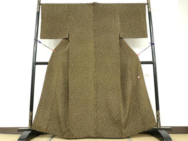平和屋着物●ファッションデザイナー 花井幸子 小紋 箔散らし文 正絹 逸品 DABD9528ud