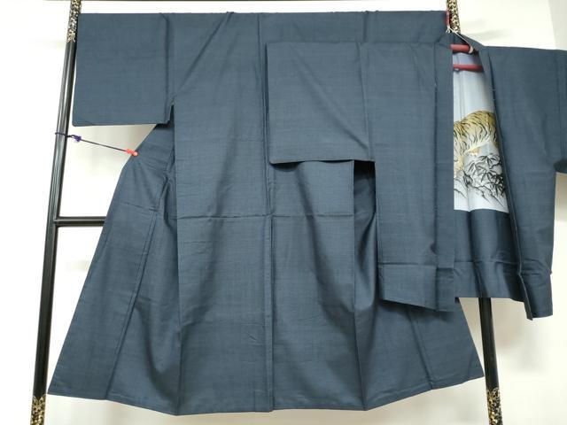 平和屋着物●男性 本場大島紬 アンサンブル 長羽織 100亀甲 総詰め 正絹 逸品 DABD9537ud