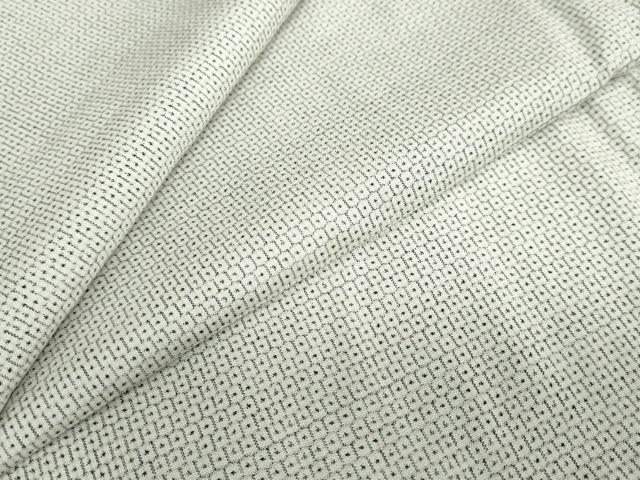 平和屋着物●男性 本場大島紬 白大島 100亀甲 総詰め キングサイズ 正絹 逸品 DABD9551ud