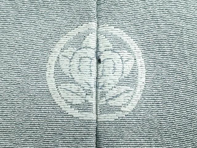 平和屋着物●ファッションデザイナー 花井幸子 色無地 紋意匠 湊鼠色 正絹 逸品 未使用 DABD9567ud