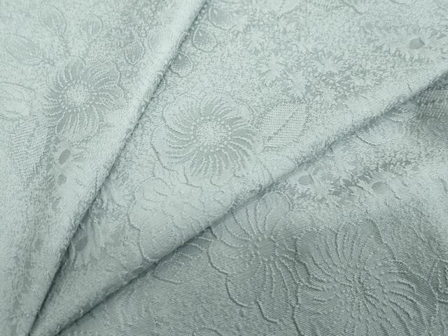 平和屋着物●上質な色無地 辻が花地紋 湊鼠色 ロング丈 正絹 逸品 DABD9572ud