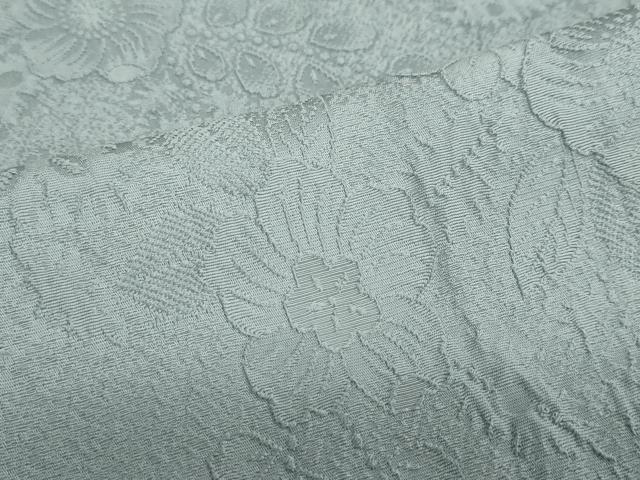 平和屋着物●上質な色無地 辻が花地紋 湊鼠色 ロング丈 正絹 逸品 DABD9572ud