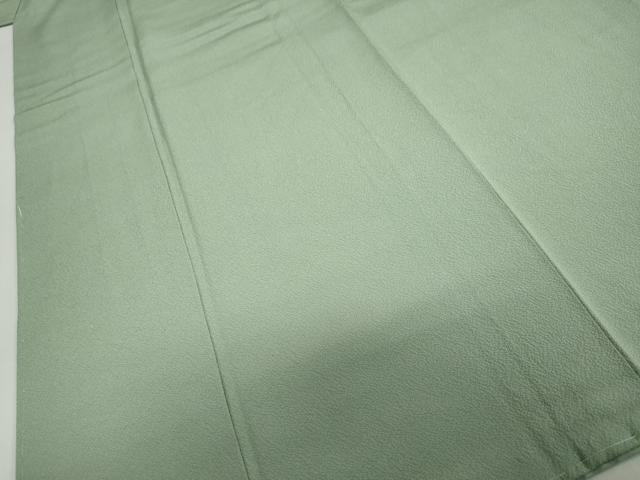 平和屋着物●上質な色無地 紋意匠 柳染色 正絹 逸品 未使用 DABD9602ud
