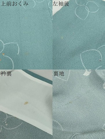 平和屋着物▽上質な小紋 単衣 舞花文 正絹 逸品 DABD9627ud