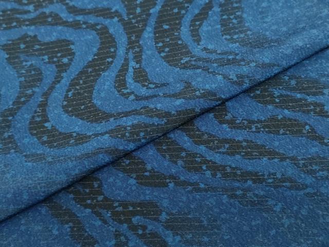 平和屋着物▽上質な小紋 単衣 流水文 正絹 逸品 DABD9651ud