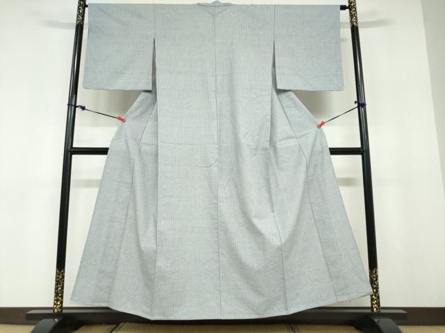 平和屋着物▽青山みとも 小紋 単衣 変わり縞 正絹 逸品 DABD9675ud