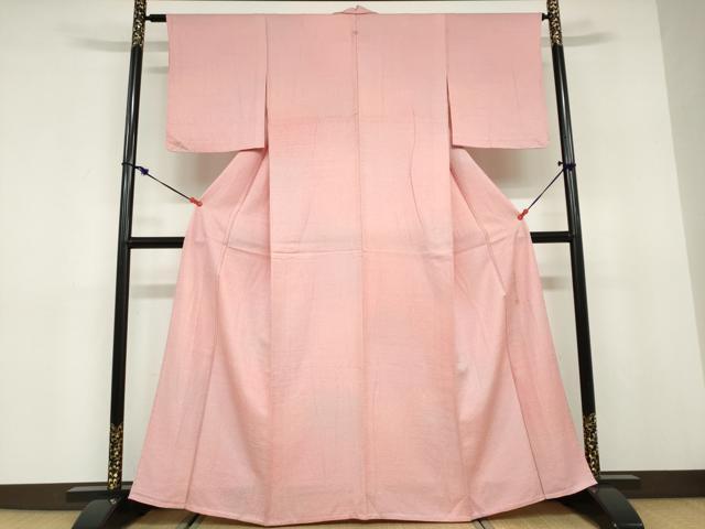 平和屋着物▽上質な小紋 単衣 作家物 霞文 正絹 逸品 DABD9681ud