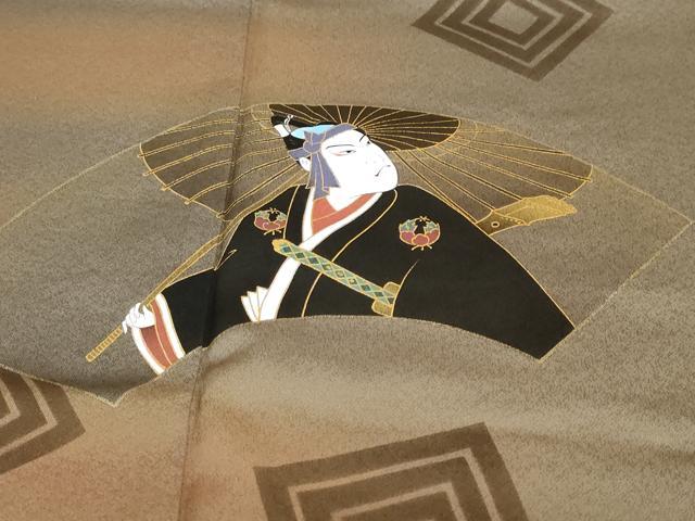 平和屋着物●染色作家 青木龍雲 訪問着 歌舞伎 暈し染め 金彩 正絹 逸品 DABD9753ud
