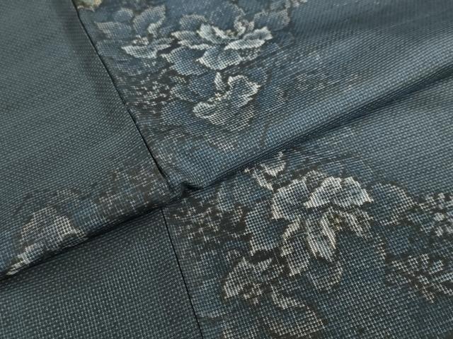 平和屋着物●本場大島紬 9マルキ 花蝶文 正絹 逸品 DABD9756ud