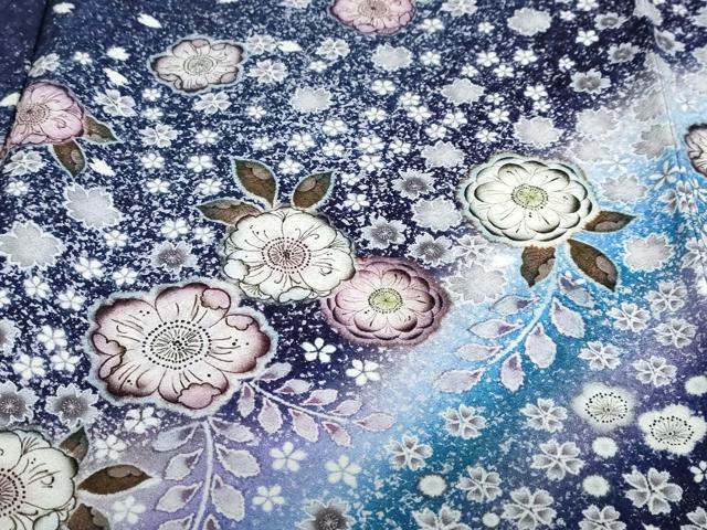 平和屋着物●訪問着 辻が花 暈し染め 銀通し地 正絹 逸品 未使用 DABD9776ud