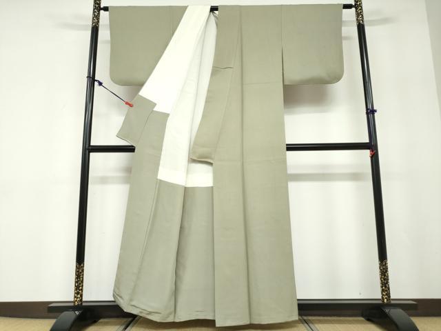 平和屋着物●上質な色無地 岩井茶色 正絹 逸品 DABD9786ud