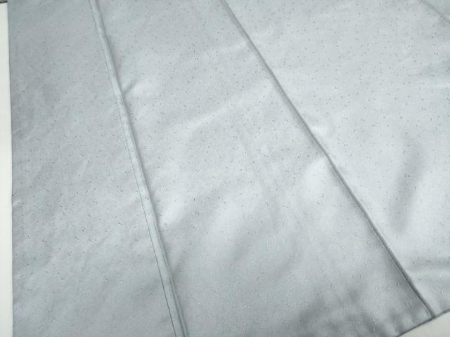 平和屋着物●上質な色無地 幾何学地紋 湊鼠色 正絹 逸品 DABD9788ud