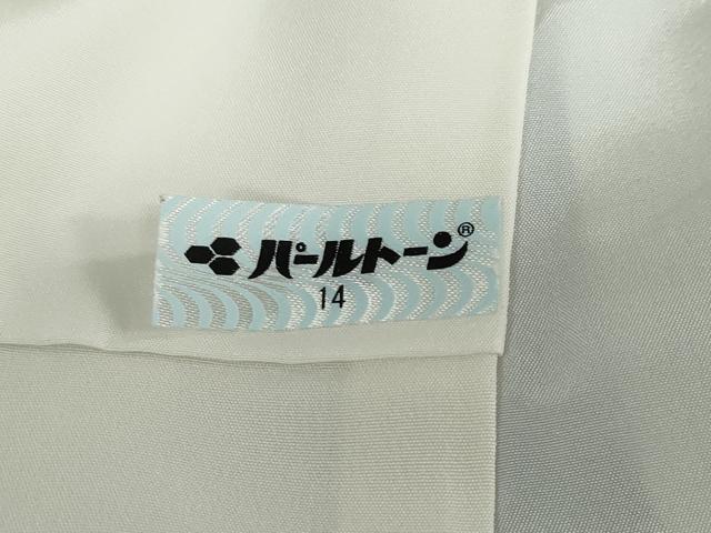平和屋着物●上質な色無地 幾何学地紋 湊鼠色 正絹 逸品 DABD9788ud
