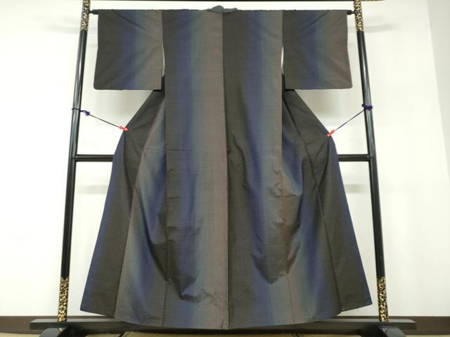 平和屋着物●本場大島紬 霞間道 正絹 逸品 DABD9798ud