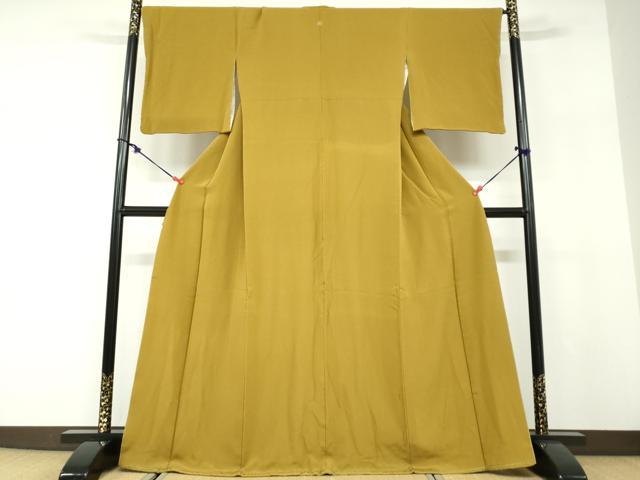 平和屋着物●上質な色無地 桑茶色 やまと誂製 正絹 逸品 DABD9819ud