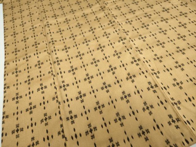 平和屋着物●上質なお召 幾何学文様 正絹 逸品 DABD9824ud