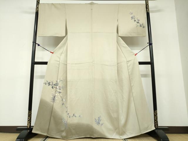 平和屋着物●訪問着 友禅 小舟草花文 暈し染め 正絹 逸品 DABD9825ud