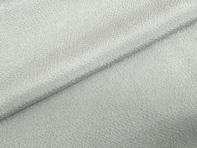 平和屋着物●加賀友禅の巨匠 初代 由水十久 色無地 銀鼠色 鬼しぼ縮緬 正絹 逸品 DABD9833ud