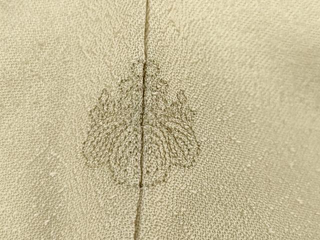 平和屋着物●本加賀友禅作家 由水煌人監修 色無地 干割れ地紋 木蘭色 正絹 逸品 DABD9839ud