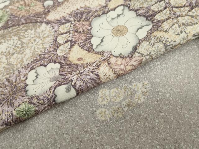平和屋着物●訪問着 流水辻が花 金彩 正絹 逸品 DABD9847ud