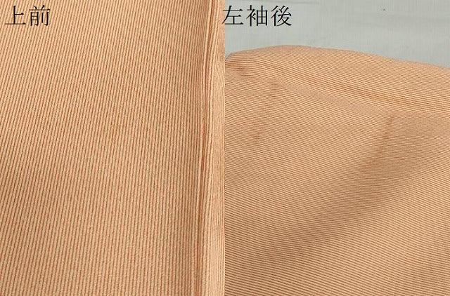 平和屋着物●江戸小紋 万筋 樺色×伽羅色 正絹 逸品 DABD9848ud