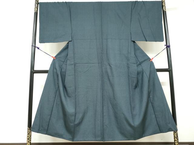 平和屋着物●男性 紬 アンサンブル 長羽織 120亀甲 総詰め 正絹 逸品 DABD9873ud