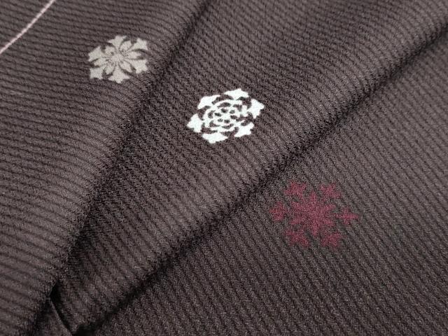 平和屋着物●小紋 雪花文 洗える着物 DABD9874ud