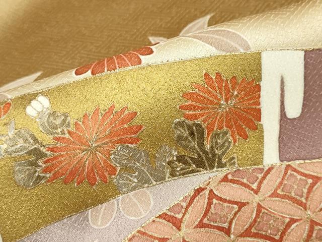 平和屋着物●豪華色留袖 駒刺繍 熨斗草花文 暈し染め 金彩 正絹 逸品 DABD9880ud