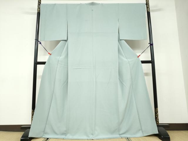 平和屋着物●上質な色無地 水浅葱色 正絹 逸品 DABD9898ud