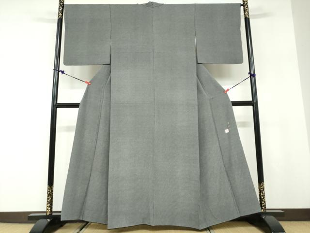 平和屋着物●江戸小紋 角通し 黒地 正絹 逸品 DABD9908ud