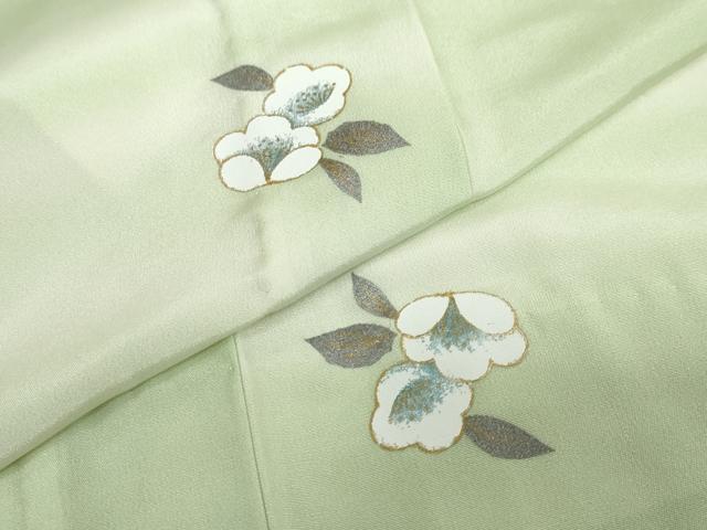平和屋着物●長襦袢 無双仕立て 舞花文 暈し染め 金彩 半衿刺繍 正絹 逸品 DABD9929ud