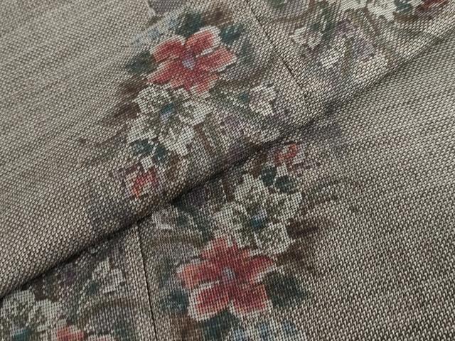 平和屋着物●本場大島紬 9マルキ 飾花文 正絹 逸品 未使用 DABD9938ud