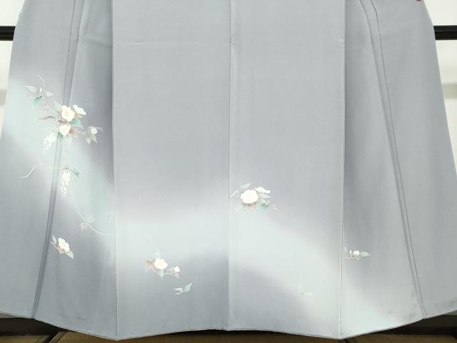 平和屋着物●訪問着 友禅 枝花文 暈し染め 正絹 逸品 DABD9943ud