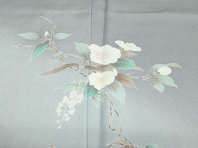 平和屋着物●訪問着 友禅 枝花文 暈し染め 正絹 逸品 DABD9943ud