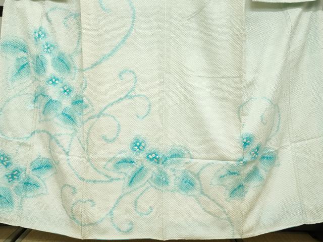 平和屋着物●小振袖 二尺袖 総絞り 草花文 正絹 逸品 DABD9958ud