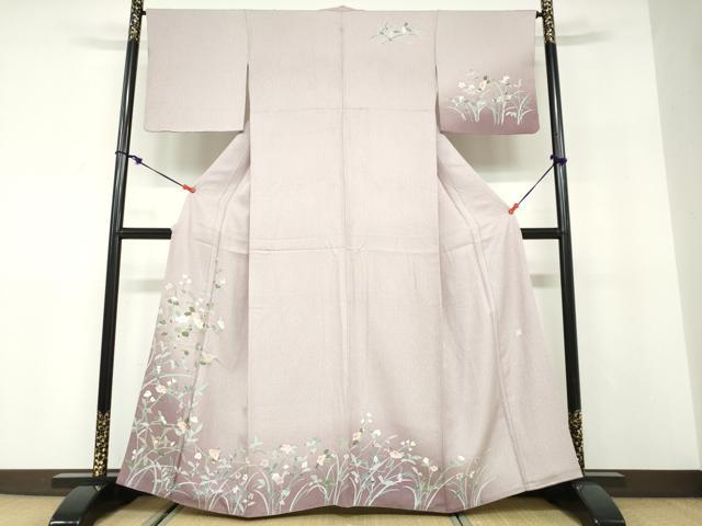平和屋着物●訪問着 友禅 作家物 草花文 暈し染め 正絹 逸品 DABD9964ud