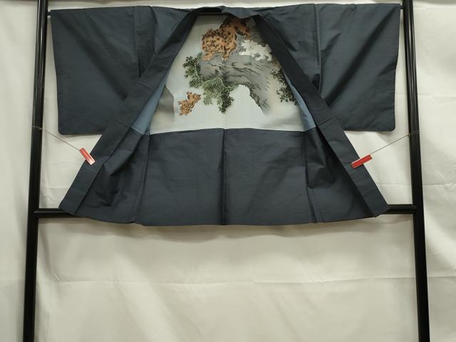 平和屋着物■男性 本場大島紬 アンサンブル 80亀甲 総詰め 正絹 逸品 DABE0030ya