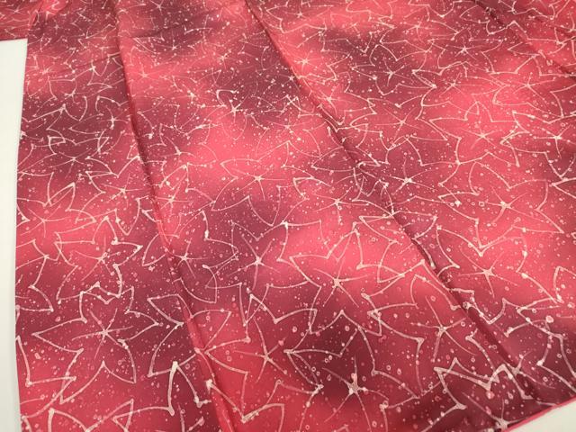 平和屋着物■上質な小紋 ろうけつ染め 舞葉文 正絹 逸品 DABE0187ya