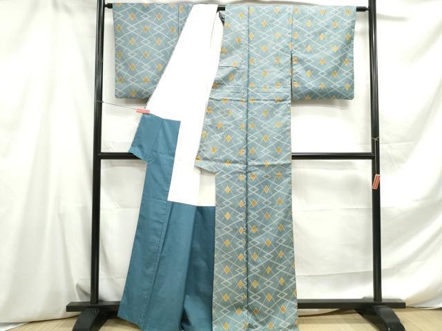 平和屋着物■上質な紬 松皮菱文 正絹 逸品 DABE0604qa