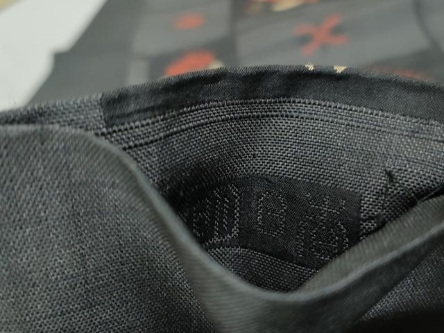 平和屋着物◎六通柄袋帯 格子更紗花文 正絹 逸品 DABE0693qa