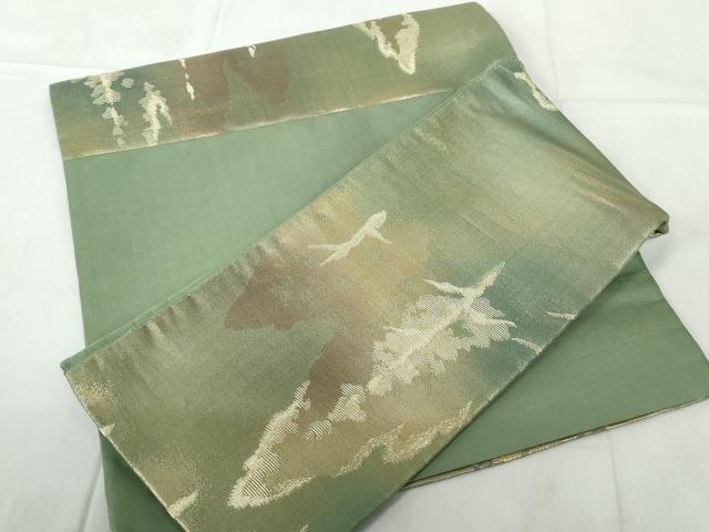 平和屋着物◎つけ帯 樹林文 金糸 引箔 正絹 逸品 DABE0728qa