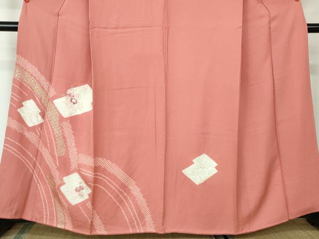 平和屋着物■訪問着 刺繍 重ね色紙流水花文 金彩 正絹 逸品 DABE0743qa