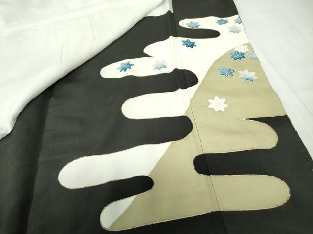平和屋着物■豪華黒留袖 駒刺繍 エ霞楓動物文 鹿 金彩 正絹 逸品 DABE0781qa